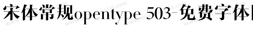 宋体常规opentype 503字体转换
